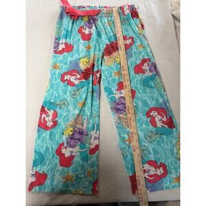 Disney Ariel Little Mermaid Pajama Pants Girls L 12-14 Cotton Sleepwear